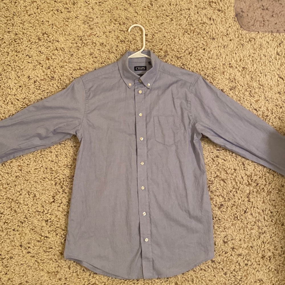 Chaps stretch, denim button down